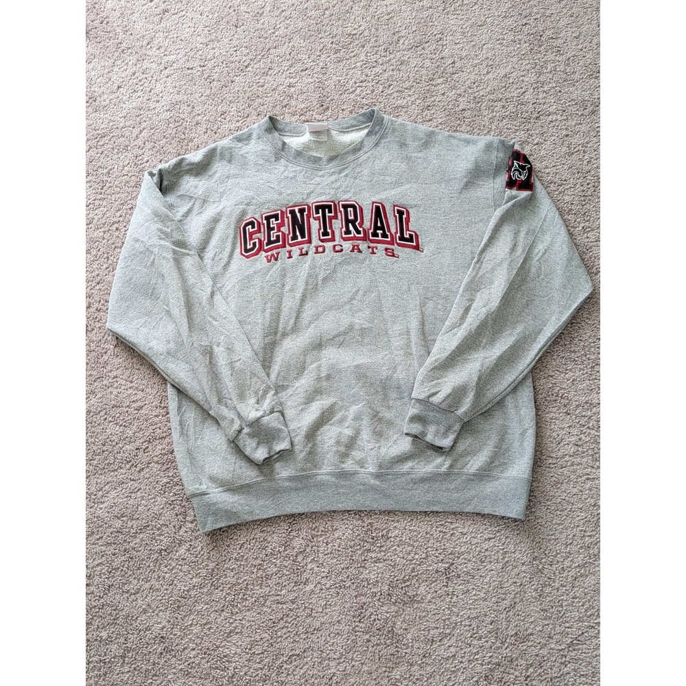 Champion Central Washington Wildcats Sweatshirt Mens XL Gray NCAA Football